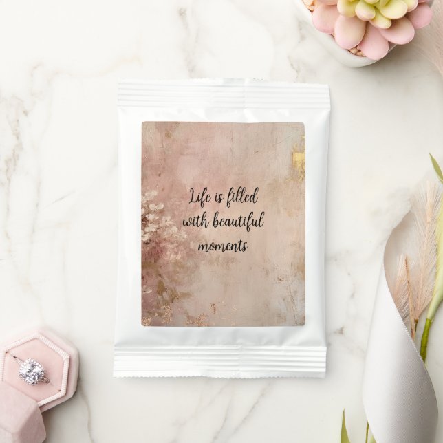 Rose Gold Paint Floral Margarita Drink Mix (Wedding)