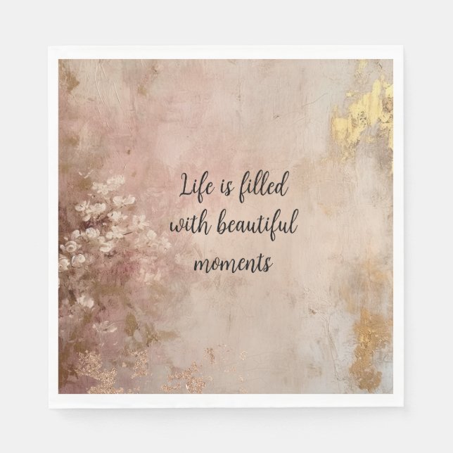 Rose Gold Paint Napkins (Front)