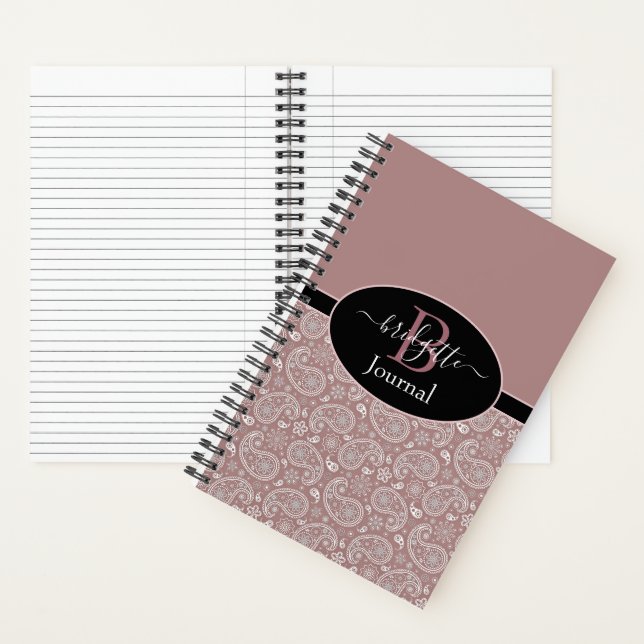 Rose gold paisley and black journal (Inside)
