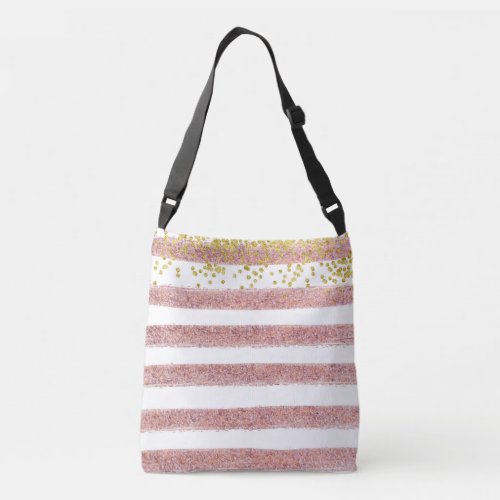 Rose Gold Pattern Crossbody Bag