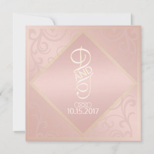 Rose Gold Pattern Invitation