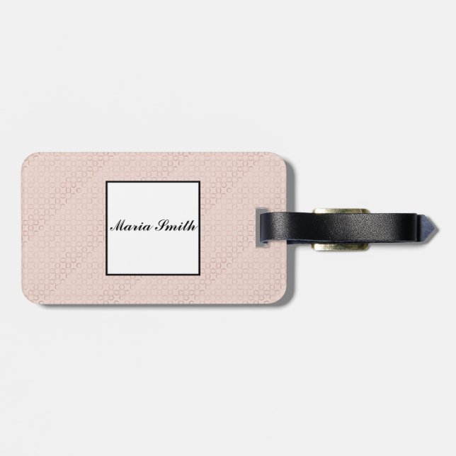 Rose Gold pattern. Luggage Tag (Back Horizontal)