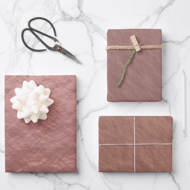 Rose Gold Pattern Wrapping Paper Sheets (Front)