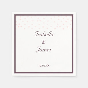 Rose Gold pearls Wedding Napkins