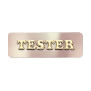 Rose Gold Pearly 3D Tester Sample Contaners Label