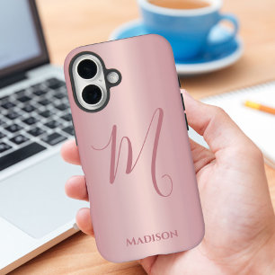 Rose Gold Personalized iPhone 16 Case