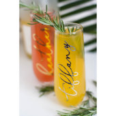 Rose Gold Personalized Champagne Flutes (Front)