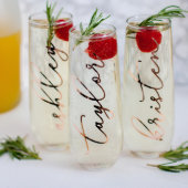 Rose Gold Personalized Champagne Flutes (Front)