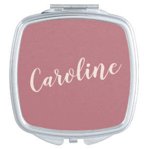 Rose Gold Personalized Compact Mirror