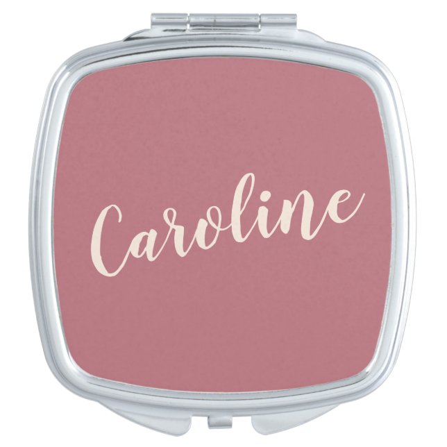 Rose Gold Personalized Compact Mirror (Front)