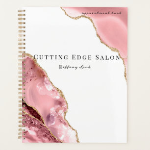 Rose Gold Personalized Hair Appointment Book Planner