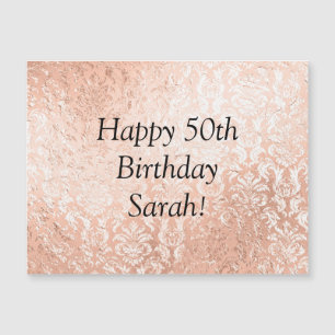 Rose Gold Personalized Happy Birthday