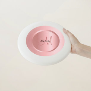 Rose Gold Personalized Monogram Elegant Template Wham-O Frisbee