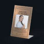 Rose Gold/Personalized Photo - Employee Award Pedestal Sign<br><div class="desc">This Rose Gold - Personalized Photo - Employee Award Pedestal Sign is a perfect way to show your appreciation for an employee.  Easily customizable for Employee of the year... Employee of the month... Celebration of years of service etc</div>