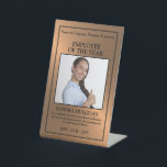 Rose Gold/Personalized Photo - Employee Award Pedestal Sign<br><div class="desc">This Rose Gold - Personalized Photo - Employee Award Pedestal Sign is a perfect way to show your appreciation for an employee.  Easily customizable for Employee of the year... Employee of the month... Celebration of years of service etc</div>