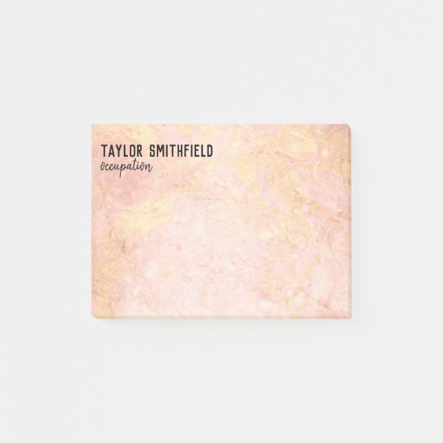 Rose Gold Personalized Post-it Notes (Front)