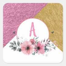Rose & Gold Personalized Sticker