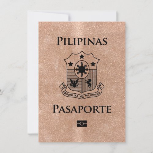 Rose Gold Philippines Passport Save the Date