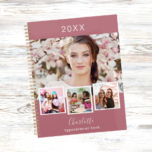 Rose gold photo collage appointments 2026 planner