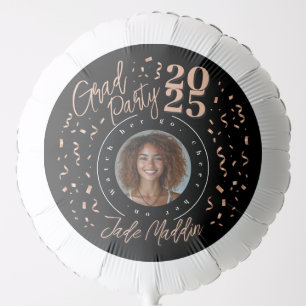 Rose Gold Photo Design High School Graduation Balloon