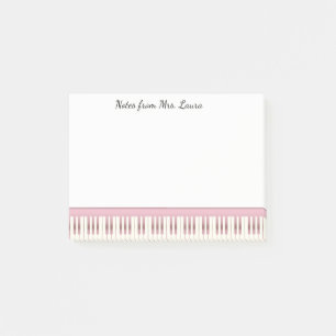 Rose Gold Piano Keyboard Music for Pianist Post-it Notes
