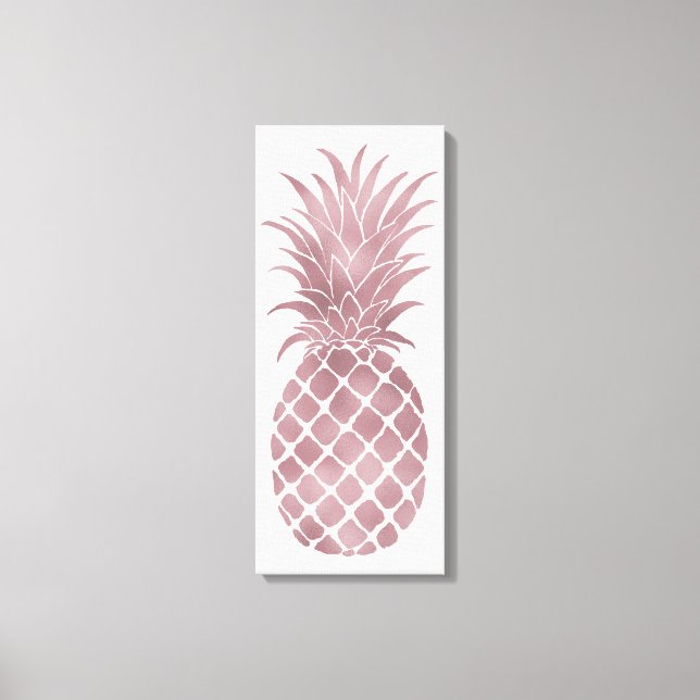 Rose Gold Pineapple Canvas Print (Front)