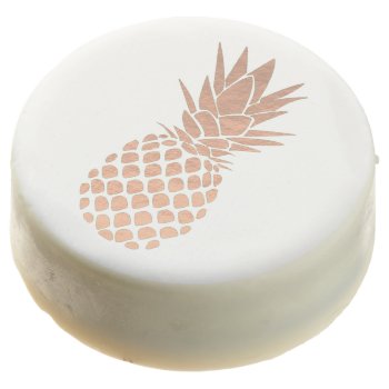 Rose Gold Pineapple Chocolate Covered Oreo by paesaggi at Zazzle