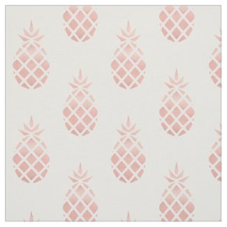 Rose Gold Pineapple Fabric