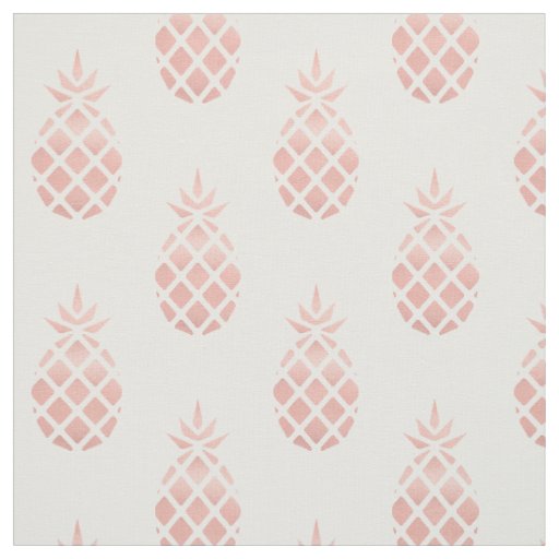 Rose Gold Pineapple Fabric