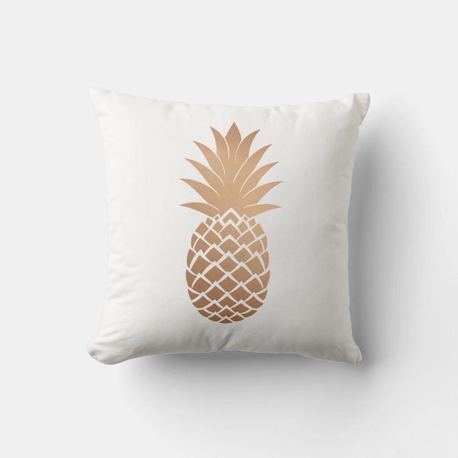 Rose Gold Pineapple Pillow (Front)