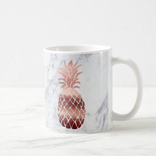 rose gold pineapples coffee mug