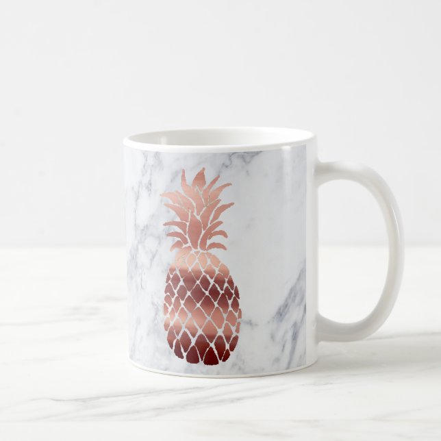 rose gold pineapples coffee mug (Right)