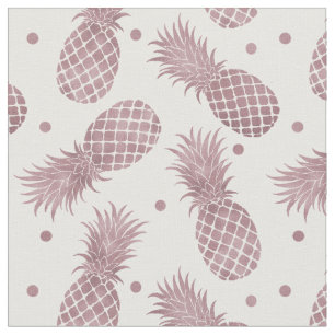 Rose Gold Pineapples Fabric