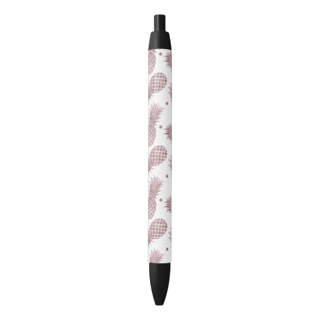 Rose Gold Pineapples Pen (Front Vertical)