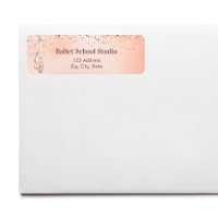 Rose gold pink ballet dance school return address