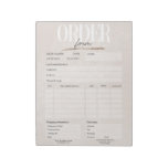Rose Gold Pink Business Order Form Notepad at Zazzle
