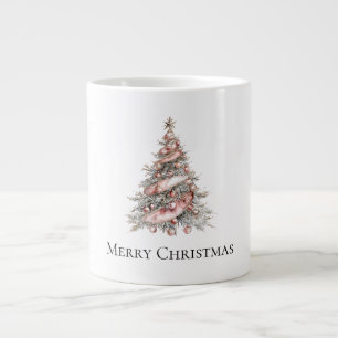 Rose Gold Pink Christmas Tree Giant Coffee Mug