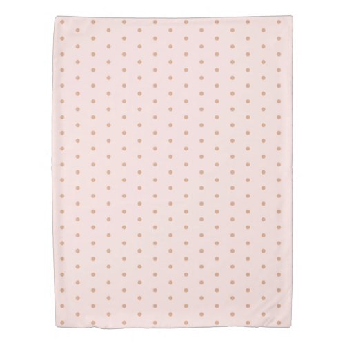 Rose gold pink dots dotted pattern duvet cover