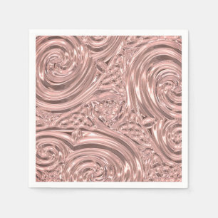 Rose gold pink elegant victorian napkins