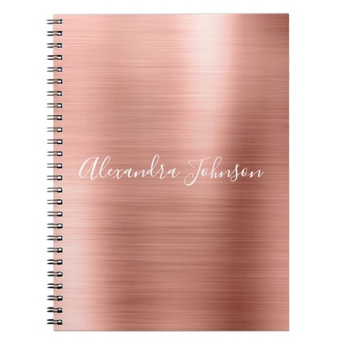 Rose Gold _ Pink Foil Professional Girly Notebook