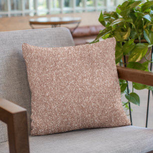 Rose Gold Pink Glam Glitter Sparkle Throw Pillow