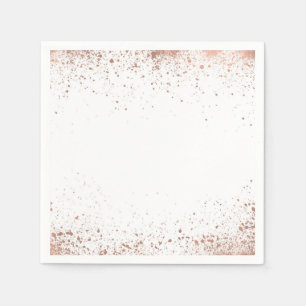 Rose Gold Pink Glam Modern Chic Wedding Napkins