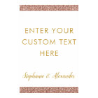 Rose Gold Pink Glitter & Gold Custom Party Sign