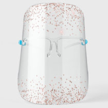 Rose Gold Pink Glitter Luxury Chic Modern Face Shield