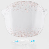 Rose Gold Pink Glitter Luxury Chic Modern Face Shield (Front w/Glasses)