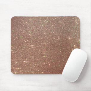 Rose Gold Pink Glitter Mouse Pad
