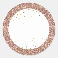 Rose Gold Pink Glitter Sticker