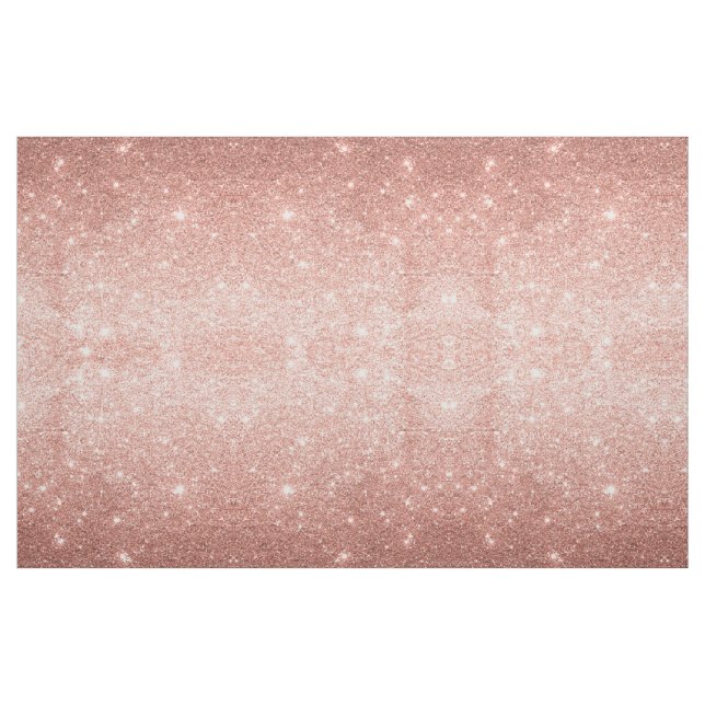 Rose Gold Pink Glitter Print DIY By The Yard Fabric (Fat Quarter)