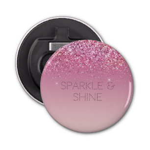 Rose Gold Pink Gold Glitter Sparkle Bottle Opener