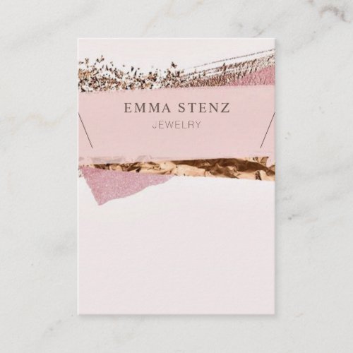 Rose Gold  Pink Label  â Necklace Jewelry Display Business Card